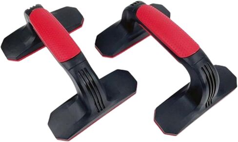Push Up Bar قابلة للفصل مقابض دفع خفيفة الوزن محمولة مع قاعدة غير قابلة للانزلاق ومسحة مريحة لصدر تمرين الصالة الرياضية المنزلية ، الذراعين ، القيمة المطلقة in Kuwait