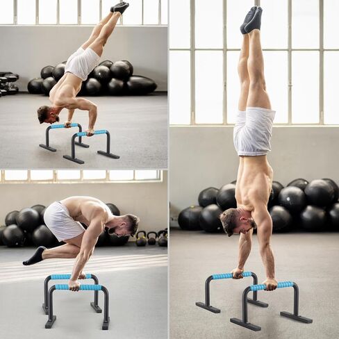 Strength Training Parallettes Push Up Bars, Pushup Handles Calisthenics Equipment for Home Workout, Anti-slip Gymnastics Bars, Handstand & Dip Bar for Outdoor Exercise in Saudi Arabia