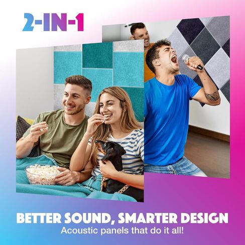 18 حزمة الألواح الصوتية ذاتية اللصق ، 12 "× 12" × 0.4 "لوحات امتصاص الصوت ، وألواح صوتية عالية الكثافة مربعة صوتية ترميح للضوضاء لجدران مكتب الاستوديو المنزل ، وأسلوب قطع مثلث ، أسود in Kuwait