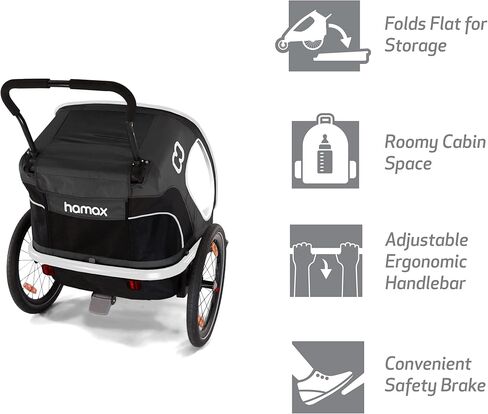 Hamax Outback مقعد واحد يتلألأ مقطورة دراجة للرياضات المتعددة للرياضة + (عجلة الركض المباعة بشكل منفصل) in Kuwait