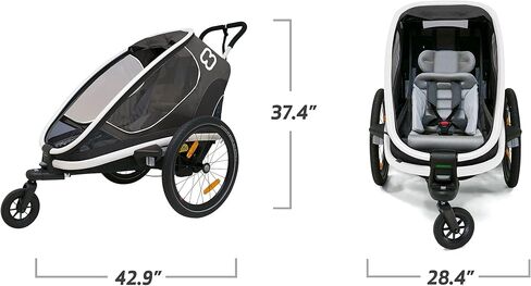 Hamax Outback مقعد واحد يتلألأ مقطورة دراجة للرياضات المتعددة للرياضة + (عجلة الركض المباعة بشكل منفصل) in Kuwait