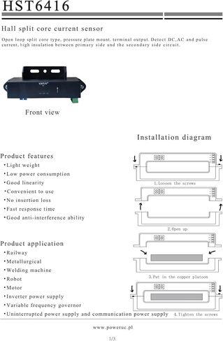 HST6416 INPUT ± 300A ± 500A ± 800A ± 1000A ± 1500A ± 2000A OUTPORT ± 4V Supply Sensor Sensor Corre Current Sensor (300A-4V 15V) in Saudi Arabia