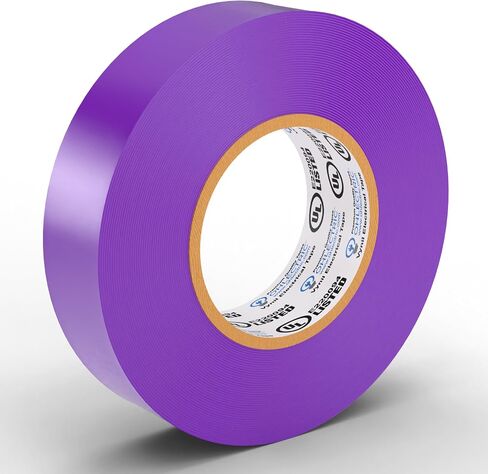 OHLECTRIC Professional Grade Vinyl Electrical Tape (1 Pack) Purple - 7 Mil Thick Flame-Retardant, Heat & Weather Resistant 3/4 Inch x 60 Feet | Ideal for Contractors & Electricians in Saudi Arabia