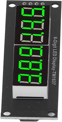 0.36 بوصة عرض LED وحدة أنبوب رقمي شائع Anode TM1637 محرك أقراص أنبوب 6 أرقام 7 قطعة 4 بتات أنبوب السائق مع رأس دبوس الضوء الأخضر 5 فولت in Saudi Arabia