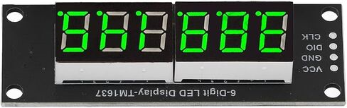 0.36 بوصة عرض LED وحدة أنبوب رقمي شائع Anode TM1637 محرك أقراص أنبوب 6 أرقام 7 قطعة 4 بتات أنبوب السائق مع رأس دبوس الضوء الأخضر 5 فولت in Saudi Arabia
