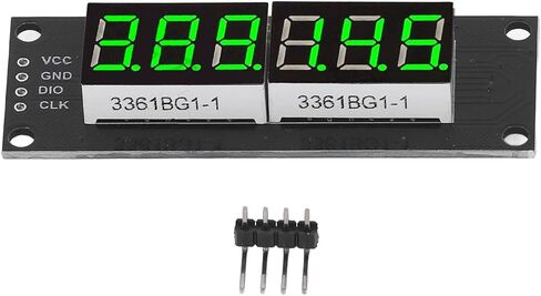 0.36 بوصة عرض LED وحدة أنبوب رقمي شائع Anode TM1637 محرك أقراص أنبوب 6 أرقام 7 قطعة 4 بتات أنبوب السائق مع رأس دبوس الضوء الأخضر 5 فولت in Saudi Arabia