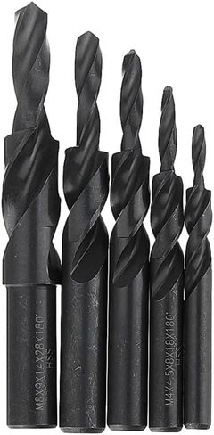 Step Drill Bit Set, HSS Counterbore Spiral Step Drill Bit, 90 & 180 Degrees, for Metal Drilling & Chamfering(M8*180 Degree) in Saudi Arabia