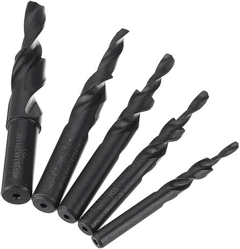 Step Drill Bit Set, HSS Counterbore Spiral Step Drill Bit, 90 & 180 Degrees, for Metal Drilling & Chamfering(M8*180 Degree) in Saudi Arabia