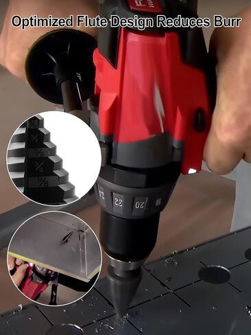 48-89-9205 Step Drill Bit Fit for Milwaukee Metal Step Bits, 5 1/4" - 1-3/8" in Saudi Arabia