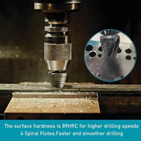 Cobalt Step Drill Bit, 89HRC Hardness, 4 to 20mm, Spiral Flutes Design, M35 Cobalt, and Long Lasting, Wide Application for Metal Sheets, Copper, Aluminum, and More in Saudi Arabia