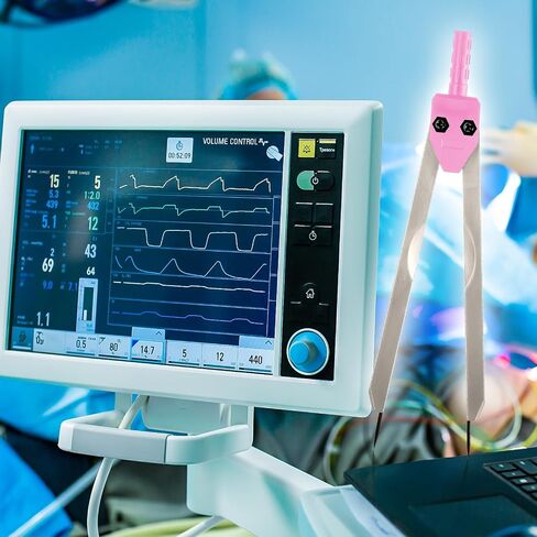 Thinp Ekg الفرجار ECG أداة قياس الأداة مع مقسم الفرجار الأسود للممرضة أو الطبيب قياس التصوير الكهربائي (الوردي) in Saudi Arabia