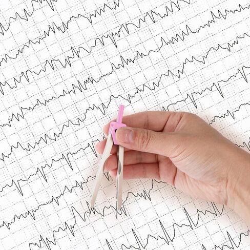 Thinp Ekg الفرجار ECG أداة قياس الأداة مع مقسم الفرجار الأسود للممرضة أو الطبيب قياس التصوير الكهربائي (الوردي) in Saudi Arabia