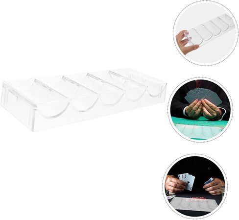 Toyandona acrylic poker chip chip tray 2pcs رف رقاقة البوكر كبير السعة للعبة ليل للاستخدام المنزلي in Kuwait