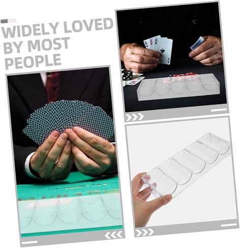 Toyandona acrylic poker chip chip tray 2pcs رف رقاقة البوكر كبير السعة للعبة ليل للاستخدام المنزلي in Kuwait