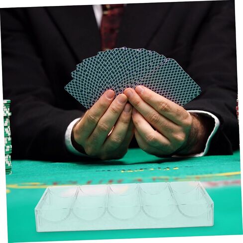 Toyandona acrylic poker chip chip tray 2pcs رف رقاقة البوكر كبير السعة للعبة ليل للاستخدام المنزلي in Kuwait
