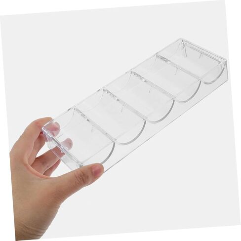 Toyandona acrylic poker chip chip tray 2pcs رف رقاقة البوكر كبير السعة للعبة ليل للاستخدام المنزلي in Kuwait
