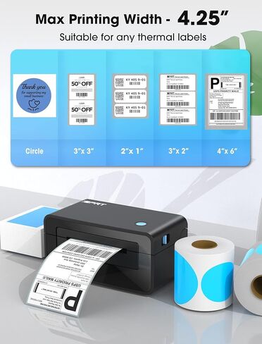 iDPRT Shipping Label Printer 4x6 Bluetooth Thermal Label Printer for Small Business and Shipping Package, Support Android, iPhone, Windows, macOS, Widely Used for Amazon, Shopify, Ebay (Renewed) in Saudi Arabia