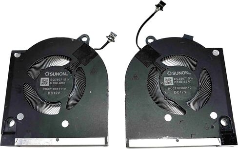 Best Parts New CPU + GPU استبدال مروحة تبريد GPU لـ Dell G15 5520 (سلسلة RTX 3050) ، P/ N: EG75070S1-C740-S9A EG75070S1-C750-S9A ، 5V 0.5A (ملاحظة: RTX 3050/ 3050TI) in Saudi Arabia