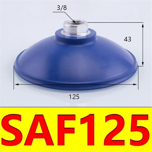 1Pcs Corrugated Vacuum Suction Cup Powerful Suction Nozzle Robot Accessories Pneumatic Accessories Silicone Suction Cup SAF(SAF125) in Saudi Arabia