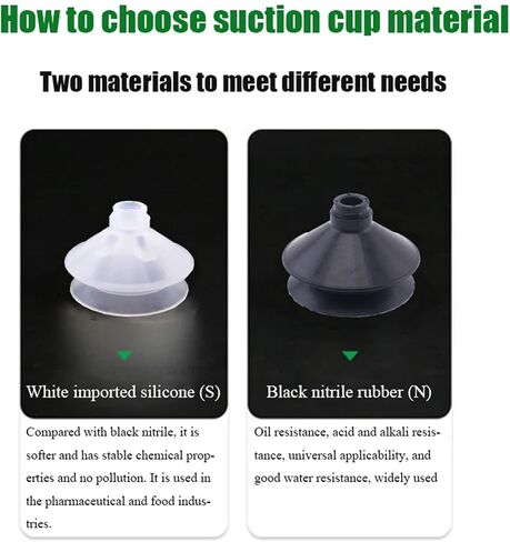 10Pcs Vacuum Suction Cup Manipulator Accessories Industrial Pneumatic Accessories Strong Suction Nozzle Suction Cup Ring ZP-B(ZP-25BS White) in Saudi Arabia