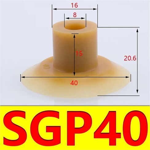 5Pcs Vacuum Suction Cup Strong Suction Pneumatic Accessories Manipulator Accessories Suction Cup Diameter 15/20/24/30/40mm SGP(SGP40) in Kuwait
