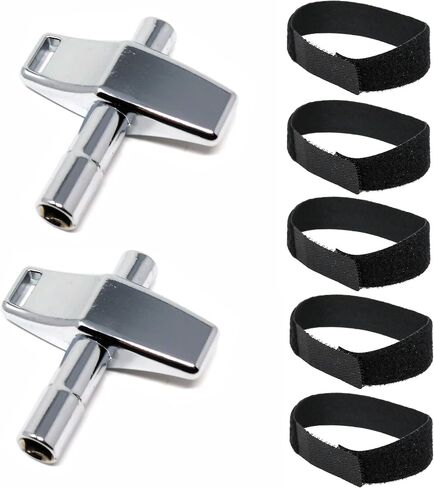 Roland V-Drums Tuning Key 2 Pack and Silverline Audio 5 Pack Drum Cable Wrap Bundle in Saudi Arabia