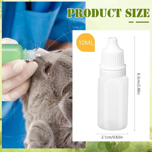 50 Pcs Plastic Dropper Bottles Squeezable Eye Liquid Dropper with Caps and Plug for Oil Eye Liquid Storage (10 ml) in Saudi Arabia