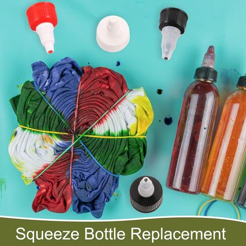 UXCELL 48 PCS TOWSIT TOP CAPS ، 20/410 Plastic Squote Bottle Bottion Caps for Glue Distensing Bottles Distensing Caps Paint Bottles (White) in Saudi Arabia