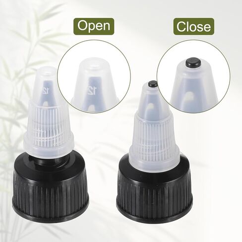 UXCELL 48 PCS TOWSIT TOP CAPS ، 20/410 Plastic Squote Bottle Bottion Caps for Glue Distensing Bottles Distensing Caps Paint Bottles (White) in Saudi Arabia
