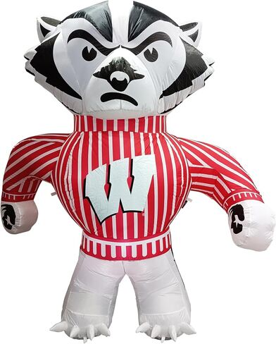 العلامات التجارية الشعار NCAA Wisconsin Badgers 7ft التميمة ساحة قابلة للنفخ - سهولة التضخم مع منفاخ 12 فولت ، مصابيح LED للمتعة الداخلية/الخارجية in Saudi Arabia