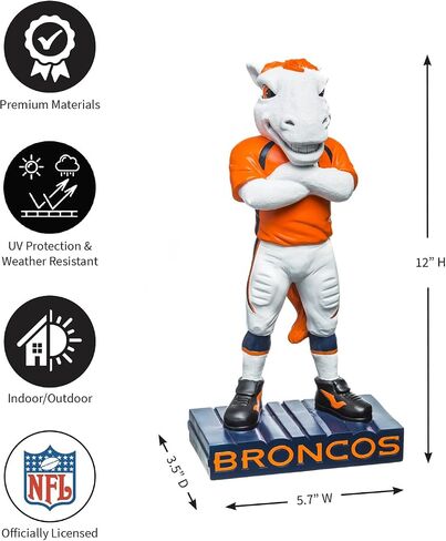 Team Sports America NFL Denver Broncos Fun Continful Mascot تمثال 12 بوصة in Saudi Arabia
