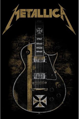 Metallica Hetfield Guitar Black Textile Flag in Saudi Arabia