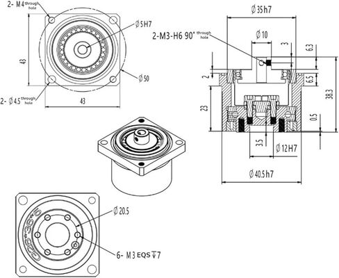 Harmonic Reducer Reducer 11 with 42 Step Motor Deceleration Ratio 30:1 50:1 80:1 Reducer(11-100) in Kuwait