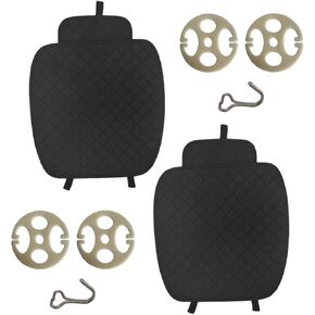 Car Seat Cover, Comfortable Linen Automotive Front Seats Protective Mat pad, Anti-Slip Vehicle Bottom Seats Cushion with Storage Pocket, Universal Auto Interior Accessories for Sedan SUV (Black, 1PC) in Saudi Arabia