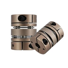 D40L50 6-19 مقرنة مرنة من الألومنيوم مرنة عزم الدوران المزدوج مزدوج اقتران الحجاب الحاجز مع موصل مرن 1pcs (6 مم إلى 6.35 ملم) in Kuwait