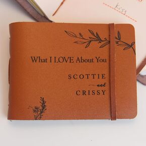 What I Love About You Book, 50 Fill-in-the-Blank Reasons Why I Love You, Pocket Size Leather Journal Gift for Boyfriend, Husband, Him, Girlfriend, Couple, Handmade Valentine’s Day, Anniversary Gift in Saudi Arabia