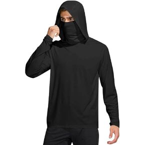 zip up hoodie men upf 50+ sun protection out out out jackt jacket jacket long leare shirt fishing performan in Kuwait