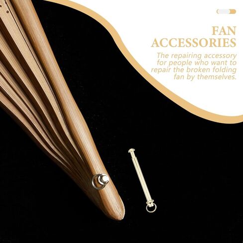 Cabilock 10 pcs Folding Fan Shaft Rivets and Nuts Repair Kit Handheld Fan Solid Shaft Replacement Fasteners for Handmade Folding Fans Bamboo Paper Fans Cloth Fan Accessories in Saudi Arabia