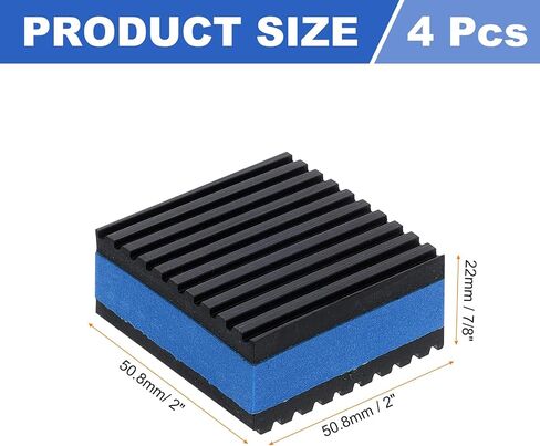uxcell 4pcs منصات الاهتزاز المضادة للغسالة ، 2 "× 2" × 7/8 "وسادات التخميد الاهتزا in Saudi Arabia