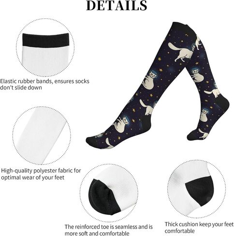 Compression Socks for Women Men Circulation Graduated Supports Socks for Running Athletic Sports Travel Nurse in Kuwait