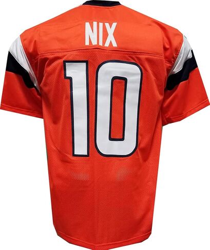 عامة مخصصة مخصصة Bo Nix Youth Orange Jersey حجم الشباب in Saudi Arabia