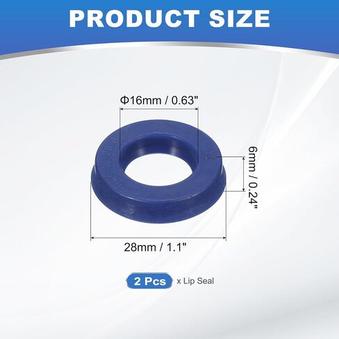 Patikil un Radial Skaft Seal 25mm id × 33mm OD x 8mm عرض ، 2 PCS PU OIL SEAL لمضخات عمود تحمل الصناعة اسطوانة المكبس ، الأزرق in Saudi Arabia