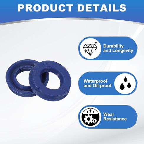 Patikil un Radial Skaft Seal 25mm id × 33mm OD x 8mm عرض ، 2 PCS PU OIL SEAL لمضخات عمود تحمل الصناعة اسطوانة المكبس ، الأزرق in Saudi Arabia