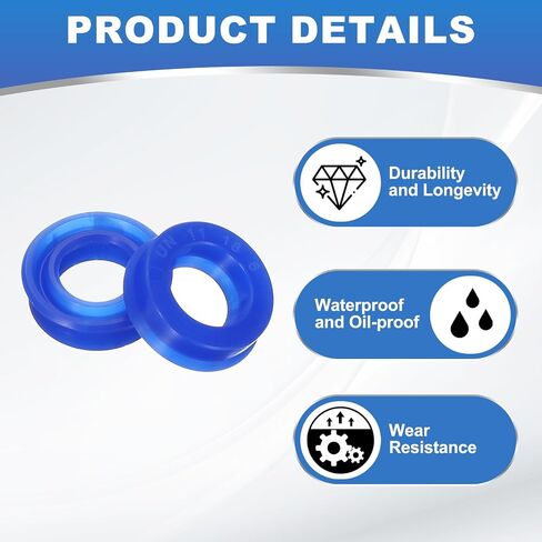 Patikil un Radial Skaft Seal 25mm id × 33mm OD x 8mm عرض ، 2 PCS PU OIL SEAL لمضخات عمود تحمل الصناعة اسطوانة المكبس ، الأزرق in Kuwait