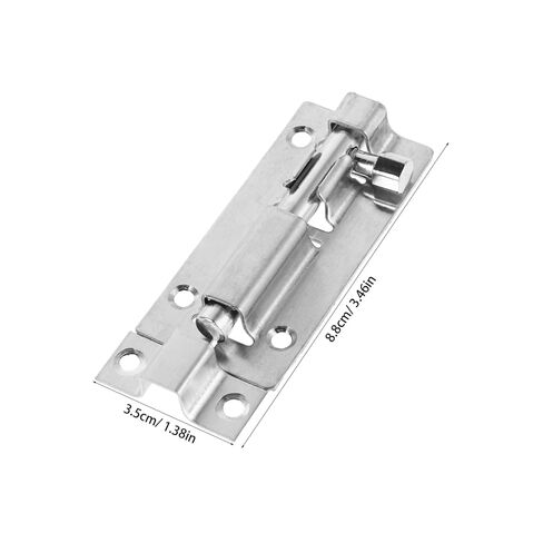 2pcs قفل الباب الثقيل من الفولاذ المقاوم للصدأ القفل الترباس كثيف الشريحة من أجل الأبواب الخشبية ونوافذ قفل أمان مضاد للسرقة للحمامات والخزانات in Kuwait