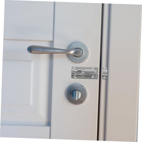 2pcs قفل الباب الثقيل من الفولاذ المقاوم للصدأ القفل الترباس كثيف الشريحة من أجل الأبواب الخشبية ونوافذ قفل أمان مضاد للسرقة للحمامات والخزانات in Kuwait