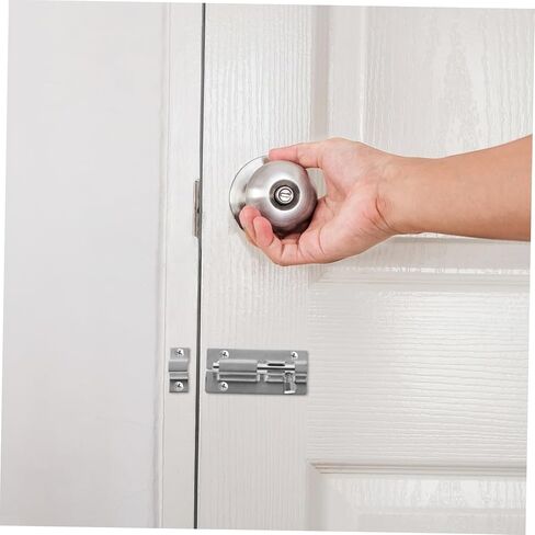 2pcs قفل الباب الثقيل من الفولاذ المقاوم للصدأ القفل الترباس كثيف الشريحة من أجل الأبواب الخشبية ونوافذ قفل أمان مضاد للسرقة للحمامات والخزانات in Kuwait