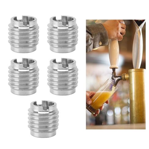 Threaded Inserts G3/8 Thread Stainless Steel Thread Knurled Nuts for Wooden Tap Handle Beer Tap Handle 5pcs in Kuwait