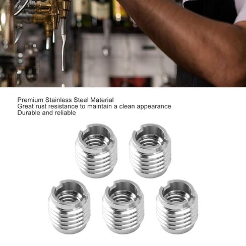 Threaded Inserts G3/8 Thread Stainless Steel Thread Knurled Nuts for Wooden Tap Handle Beer Tap Handle 5pcs in Kuwait