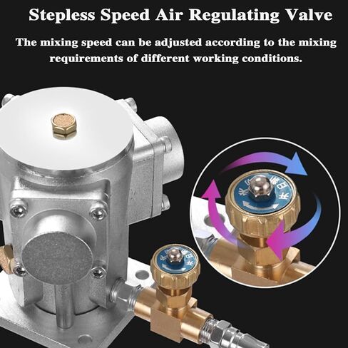 الخلاط التلقائي للطلاء الهوائي ، 5 جالون 1/8hp محرض هواء قابل للتعديل ، آلة خلط احترافية للدهانات والطلاء ، كفاءة وسهلة الاستخدام in Saudi Arabia